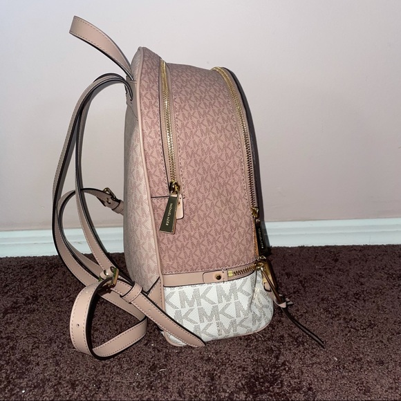 Michael Kors Pink Colorblock Logo Backback - Picture 3 of 8